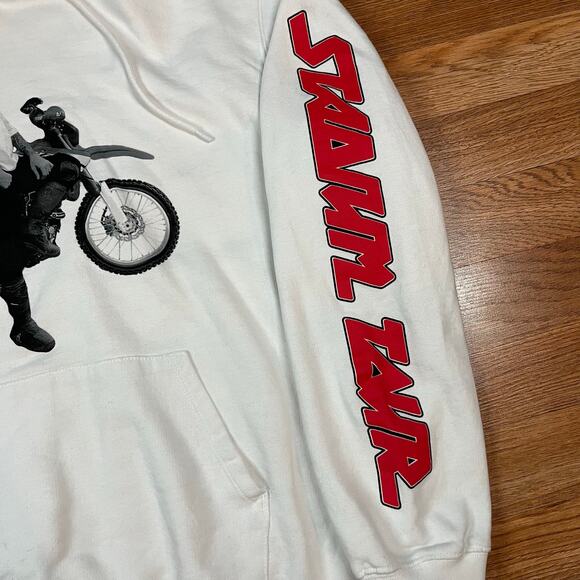 Justin Bieber Mens H&M Purpose Stadium Tour White Hoodie 2017 Sz Large Preowned - Picture 4 of 10